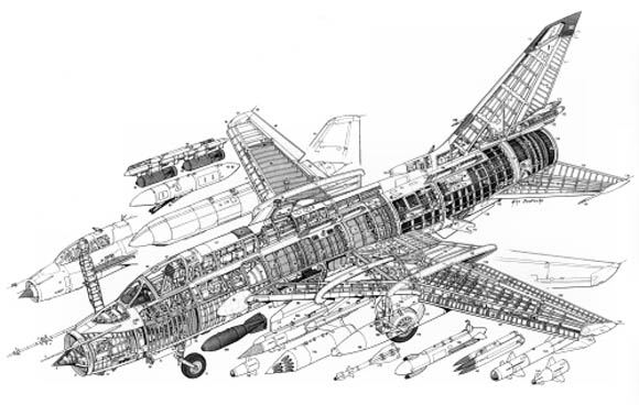 蘇-22攻擊機剖視圖