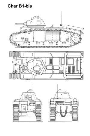 B1 bis重型坦克線圖