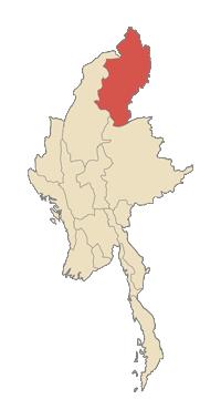 克欽邦在緬甸的位置
