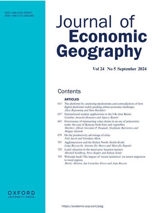 Journal of Economic Geography Journal of Economic Geography