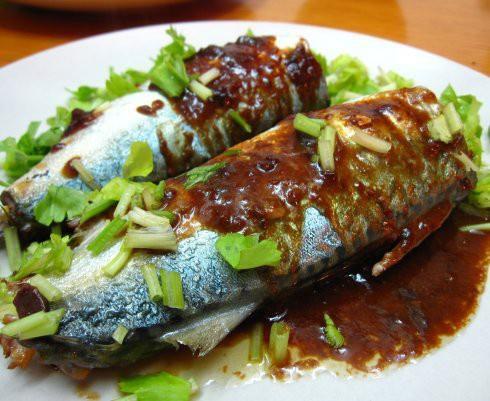 蔥燒鯖魚