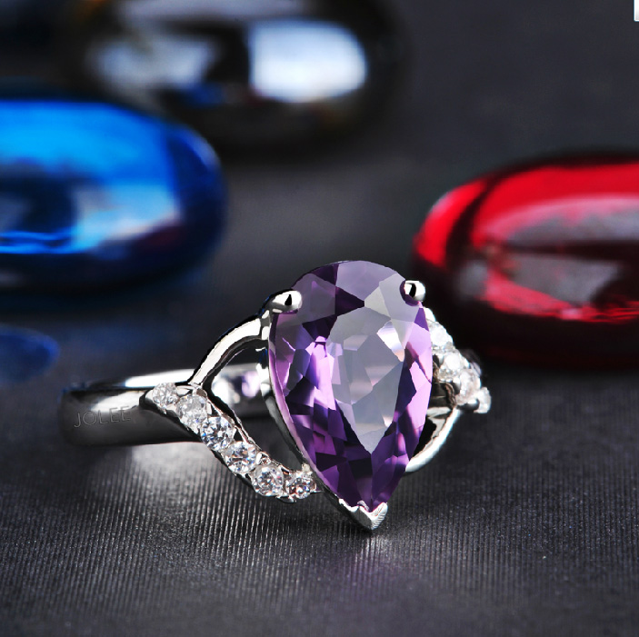 守護石-純天然紫水晶戒指
