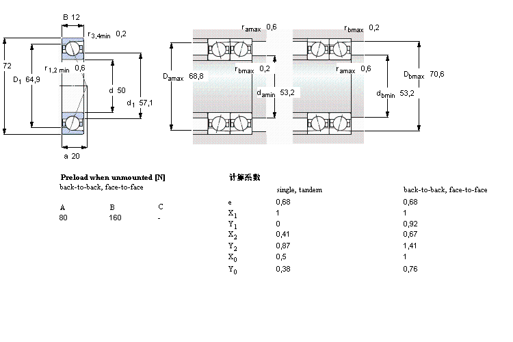 SKF 71910ACD/HCP4A軸承 SKF 71910ACD/HCP4A軸承