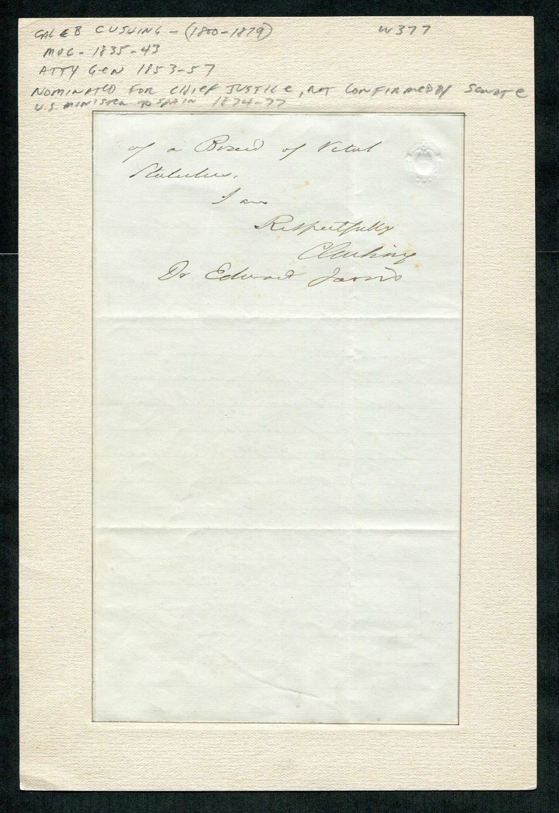 海外蔣博士收藏的1862年顧盛書信