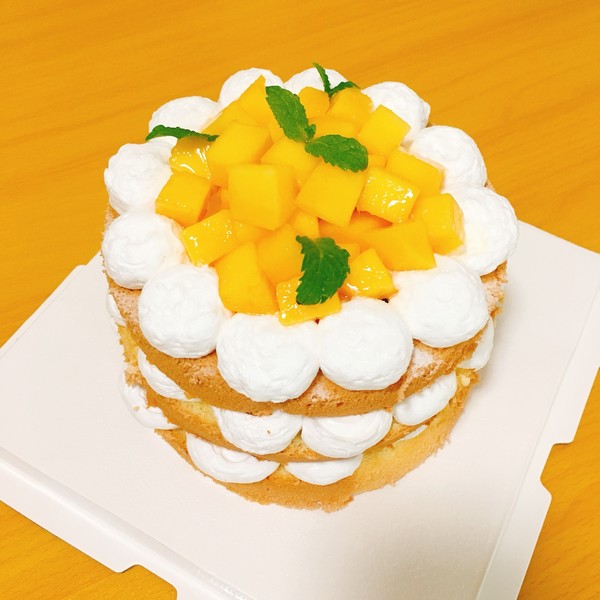 芒果色拉鬆脆蛋糕