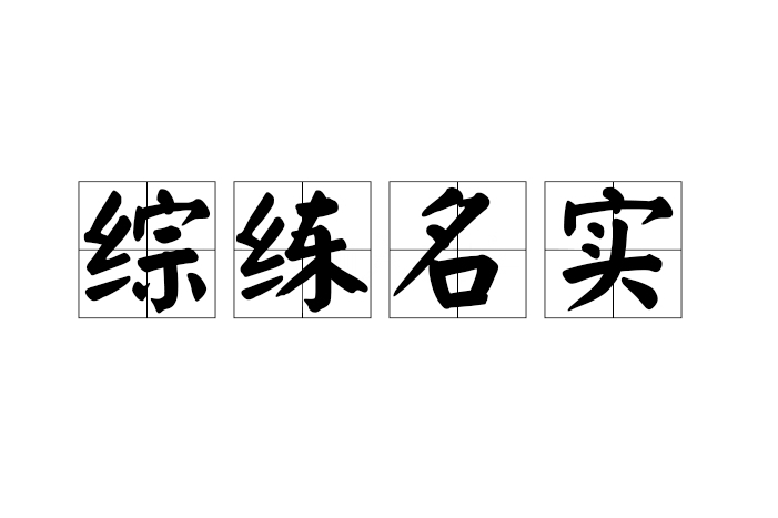 綜練名實 綜練名實