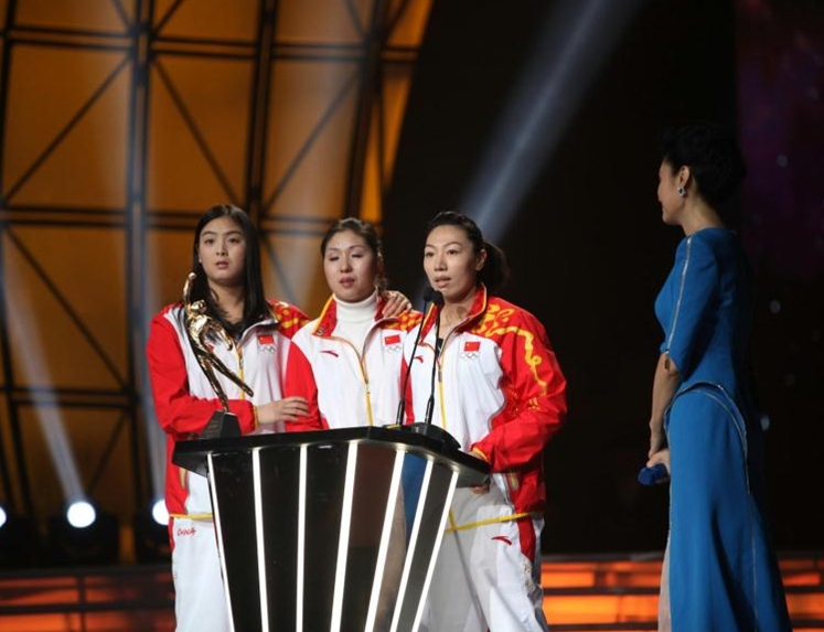 中國女子坐式排球隊發表獲獎感言