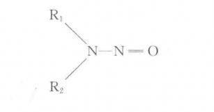 圖1  亞硝胺的結構式