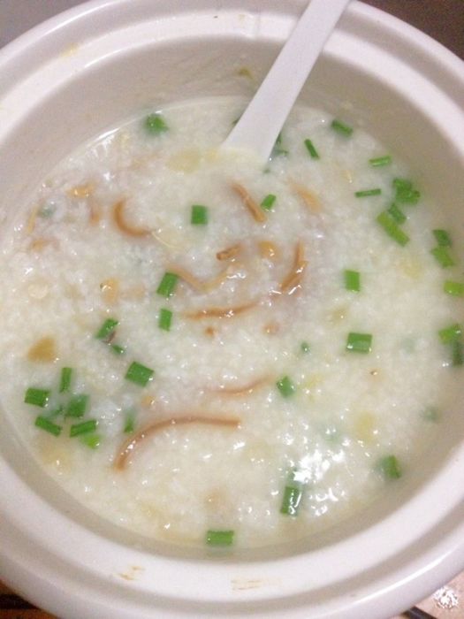 肝尖魷魚粥