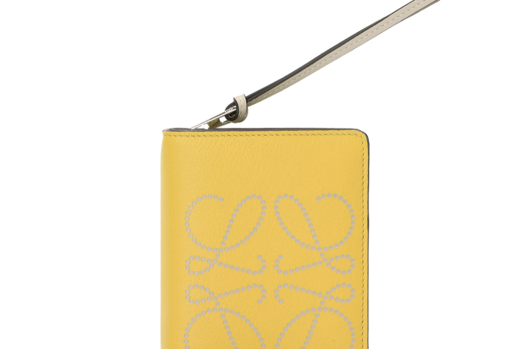 Brand compact zip wallet in calfskin Brand compact zip wallet in calfskin
