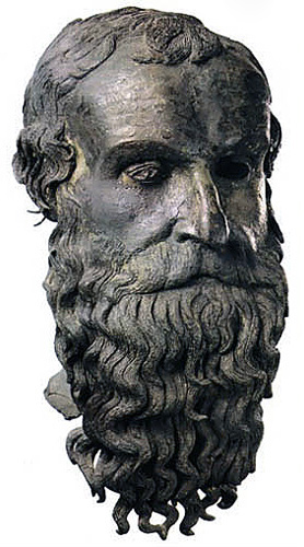 雷焦卡拉布里亞哲學家頭像雕塑
