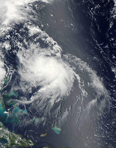 颶風伯莎 衛星雲圖