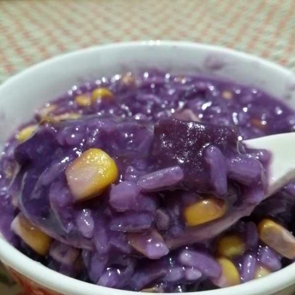 紫薯玉米面粥