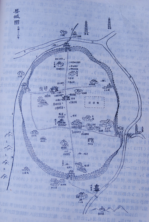 民國通城縣城圖