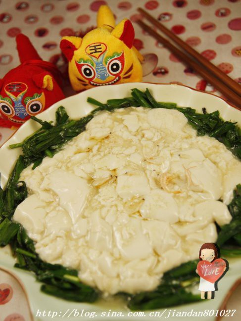韭菜炒豆腐花 韭菜炒豆腐花