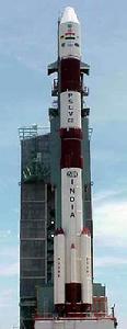 發射架上的PSLV-C2 火箭