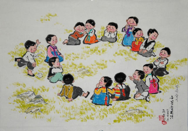 丟手絹(傳統民間兒童遊戲)