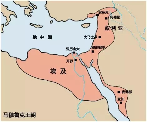 控制埃及與西亞各要地的 馬穆魯克王朝