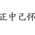 正中己懷 正中己懷
