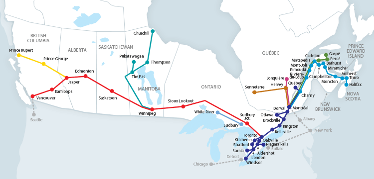 維亞鐵路路線圖