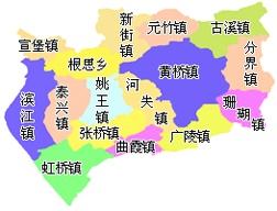 泰興市行政規劃圖