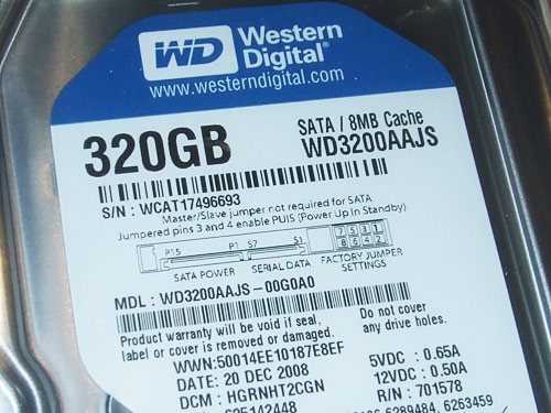 西部數據WD3200AAJS