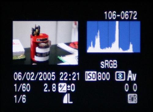 數位相機的曝光值用柱狀圖表示