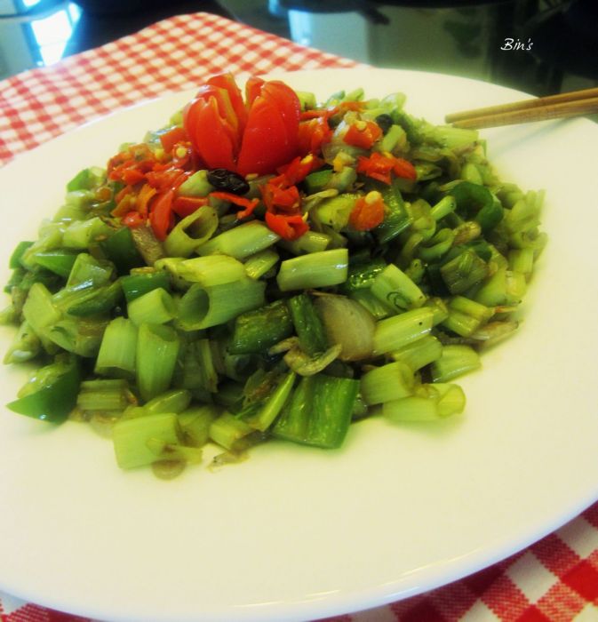 通菜爆豆鼓 通菜爆豆鼓