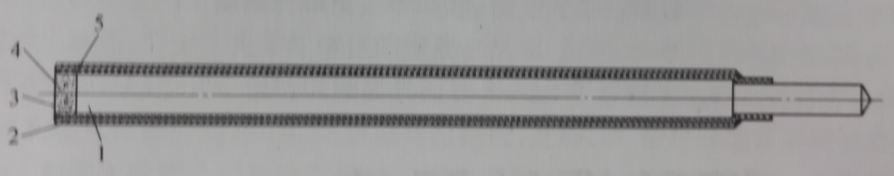 圖1-3壓電陶瓷壓力感測器的基本結構圖