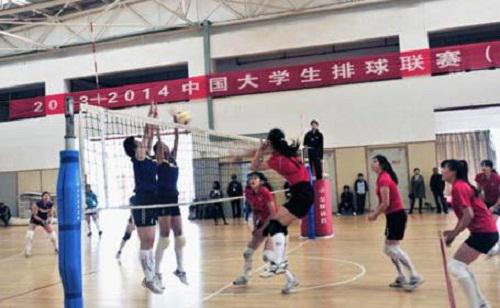 （南方賽區）南京大學女排在比賽中