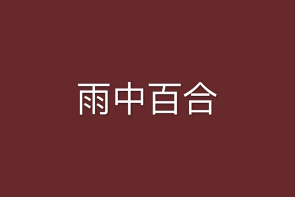 雨中百合(藍茗創作的網路小說) 雨中百合(藍茗創作的網路小說)