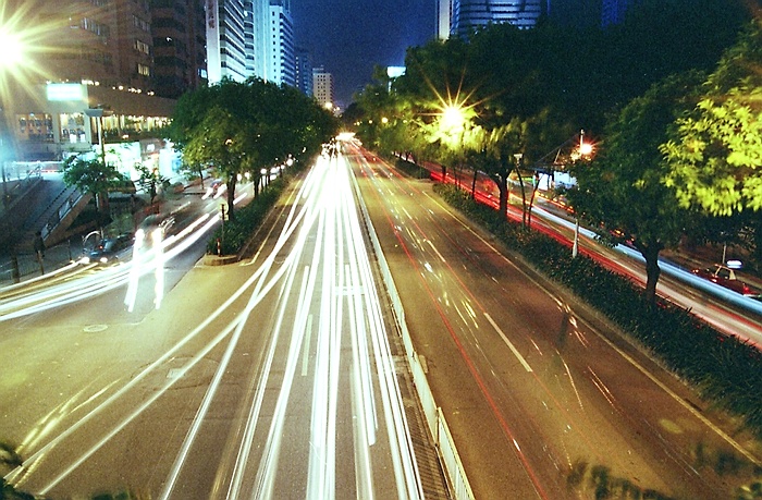 廣州的主幹道夜景