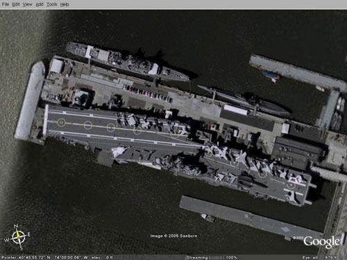 Google地圖裡的美國機密軍事設施