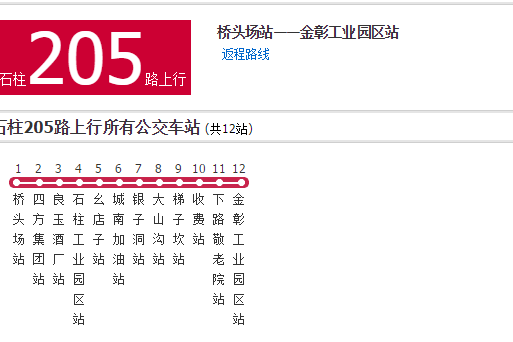 石柱公交205路 石柱公交205路