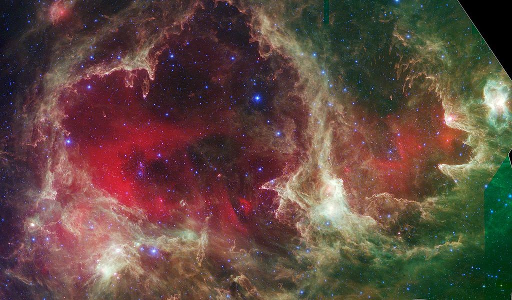 NASA 的史匹哲太空望遠鏡拍攝的恆星形成。