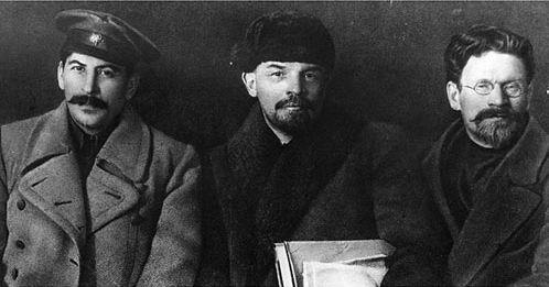 史達林時代宣傳照：史達林、列寧、加里寧