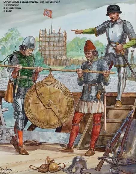 15世紀的葡萄牙海軍軍官與水兵