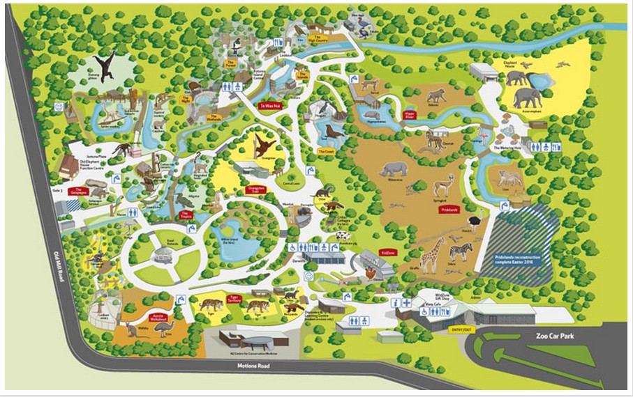 奧克蘭動物園地圖