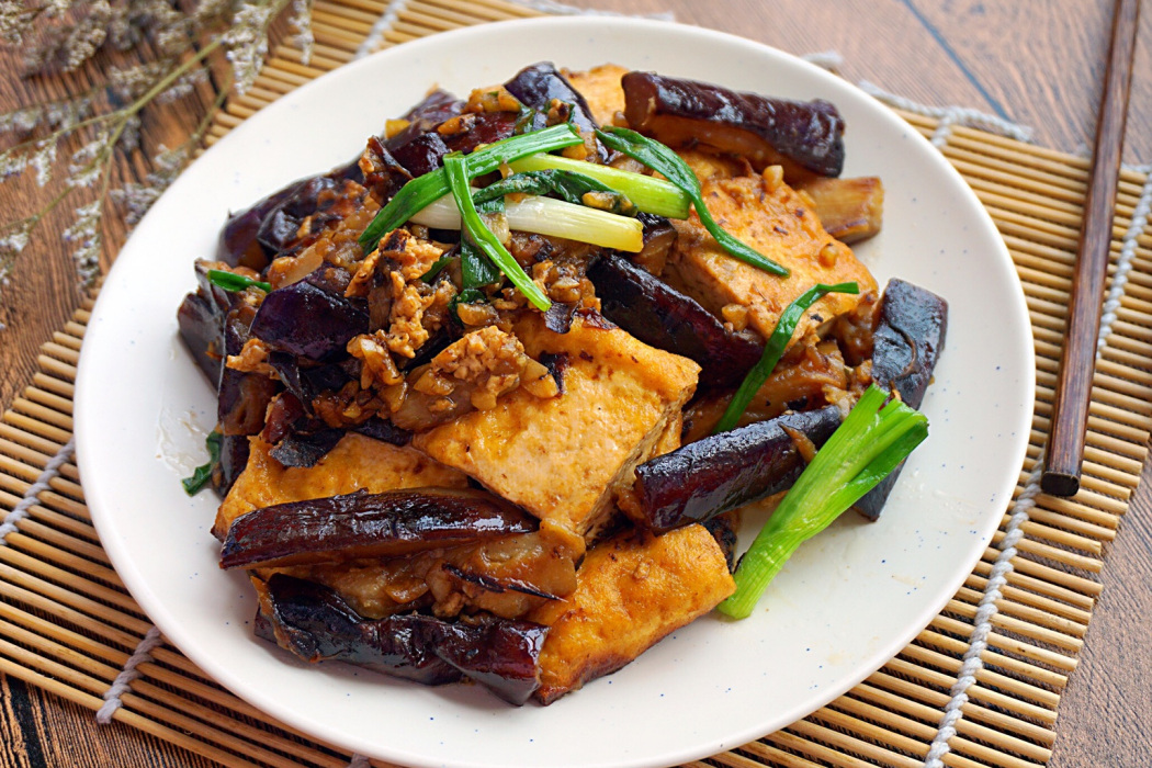 豆乾燒茄條 豆乾燒茄條