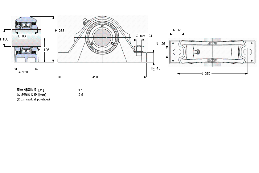 SKF SYNT100LTS軸承 SKF SYNT100LTS軸承