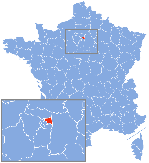 塞納-聖但尼省在法國的位置