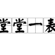 堂堂一表 堂堂一表