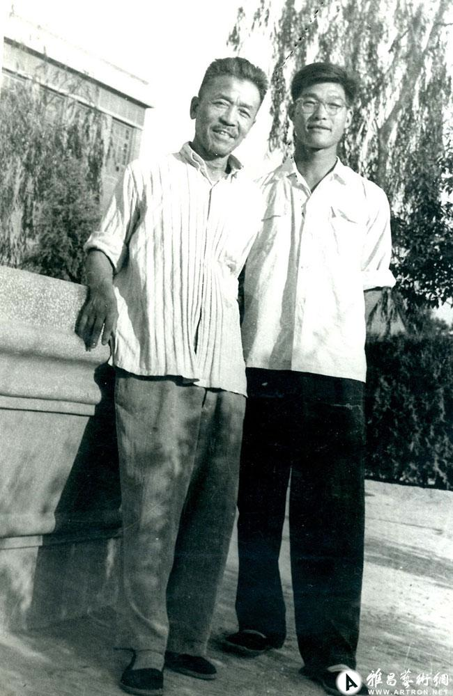 1965年趙延緒先生（左）與學生楊吉魁