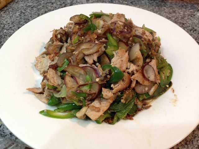 青椒茄子肉片 青椒茄子肉片