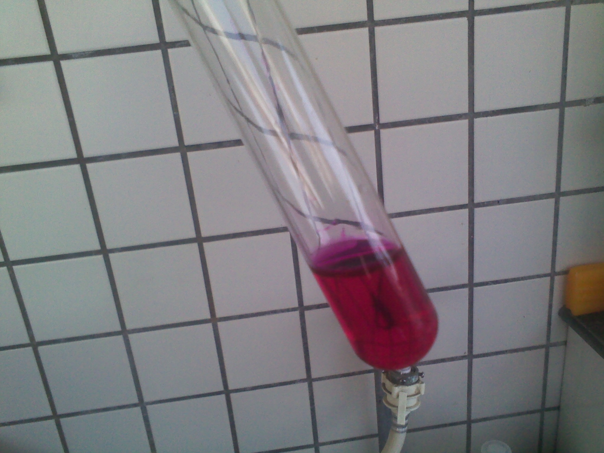氫氧化鈉溶液滴入酚酞試液後變紅