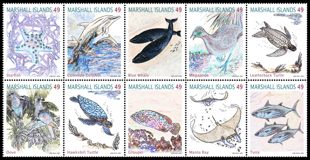 野生動物(馬紹爾群島郵政發行郵票)