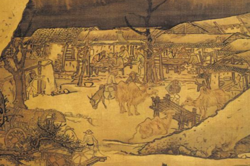 清李寅雪嶺盤車圖(盤車圖(清代李寅創作卷本淡設色畫)) 清李寅雪嶺盤車圖(盤車圖(清代李寅創作卷本淡設色畫))