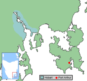 阿瑟港在地圖上的位置