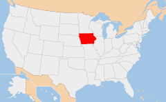 愛荷華州的地理位置