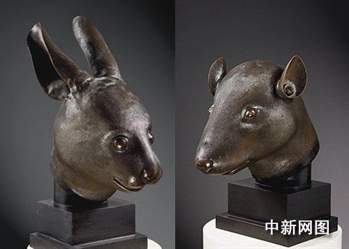 鼠首和兔首銅像